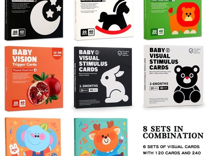 High-contrast visual stimulation cards